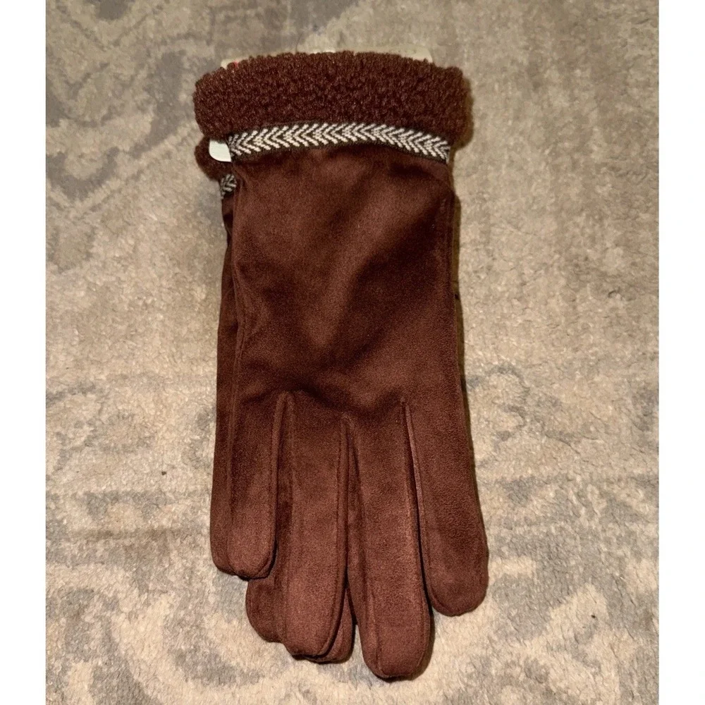 Koolaburra By Ugg Womens Gloves Size Medium‎ Brown Smart Phone Finger Tips
